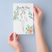 Vrijgezellenfeest Game Green Peach raadt de Dress Flyer (Hand)