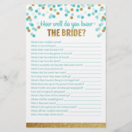 Vrijgezellenfeest Game Hoe goed ken je de bruid?