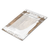 Vrijgezellenfeest game in Rustic Wood en Lace Desi Notitieblok (Schuin)