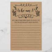 Vrijgezellenfeest Game Kaart die ik ben (Voorkant)