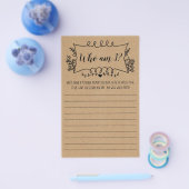 Vrijgezellenfeest Game Kaart die ik ben (Enkel)