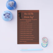 Vrijgezellenfeest game Kaart Wat zei de Groom Fl? (Enkel)