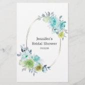 Vrijgezellenfeest Game Light Blue Raad de Dress Ka Flyer (Achterkant)