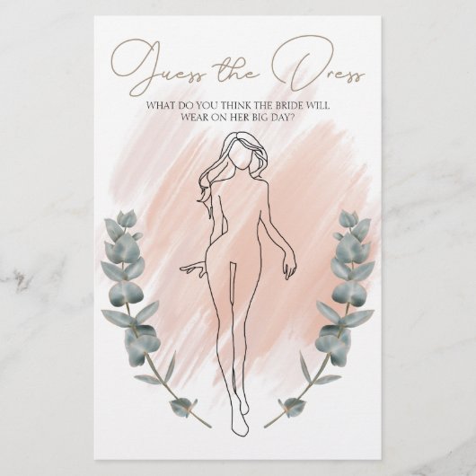 Vrijgezellenfeest Game Modern Boho raadt de dress Flyer (Voorkant)