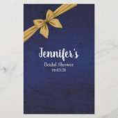 Vrijgezellenfeest Game Navy Gold raad de dress Flyer (Achterkant)