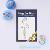 Vrijgezellenfeest Game Navy Gold raad de dress Flyer (Enkel)