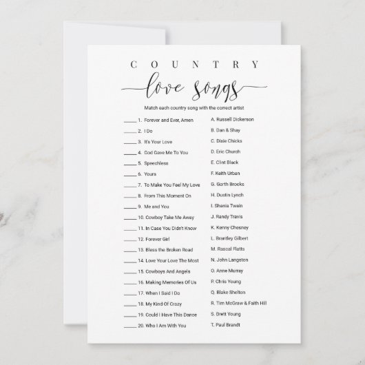 Vrijgezellenfeest Game Persoonlijke landenliefdesl Kaart (Voorkant)