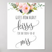 Vrijgezellenfeest game raad hoeveel Kisses Poster (Voorkant)