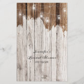 Vrijgezellenfeest Game Rustic Wood Raad de Dress Flyer (Achterkant)