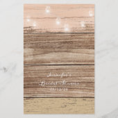 Vrijgezellenfeest Game Rustic Wood Raad dresse Fly Flyer (Achterkant)