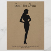Vrijgezellenfeest Game Schets de trouwjurk Flyer (Voorkant)