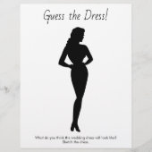 Vrijgezellenfeest Game Schets de trouwjurk Flyer (Voorkant)