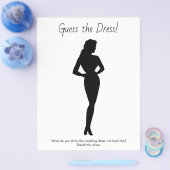 Vrijgezellenfeest Game Schets de trouwjurk Flyer (Enkel)