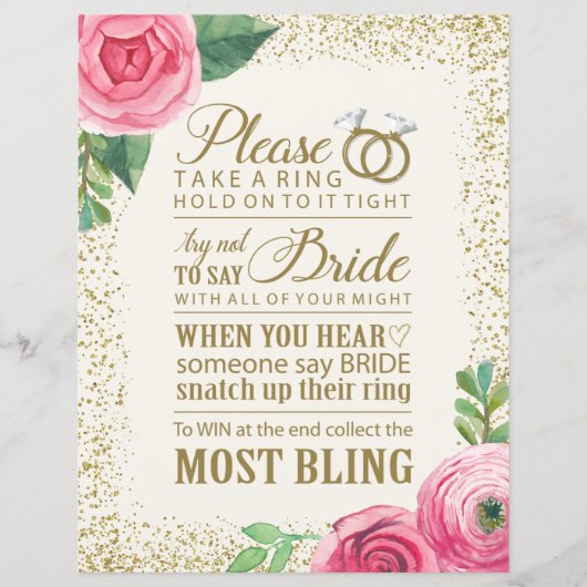 Vrijgezellenfeest game Sign - 8.5x11 Flyer (Voorkant)