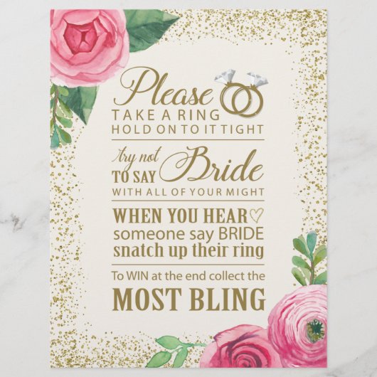 Vrijgezellenfeest game Sign - 8.5x11 Flyer (Voorkant)