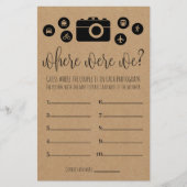 Vrijgezellenfeest Game waar we Kaart waren (Voorkant)