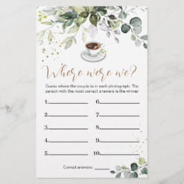 Vrijgezellenfeest Game waar we onze kaartbrochure Flyer