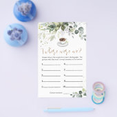 Vrijgezellenfeest Game waar we onze kaartbrochure  Flyer (Enkel)