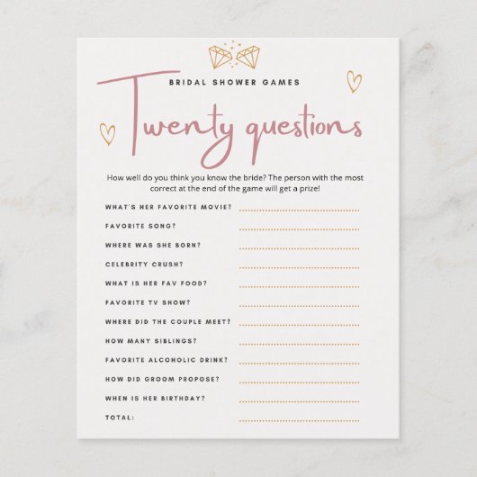 Vrijgezellenfeest Game waar we onze kaartbrochure  Flyer (Voorkant)