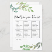 Vrijgezellenfeest game wat er in je bruine omgevin (Voorkant / Achterkant)