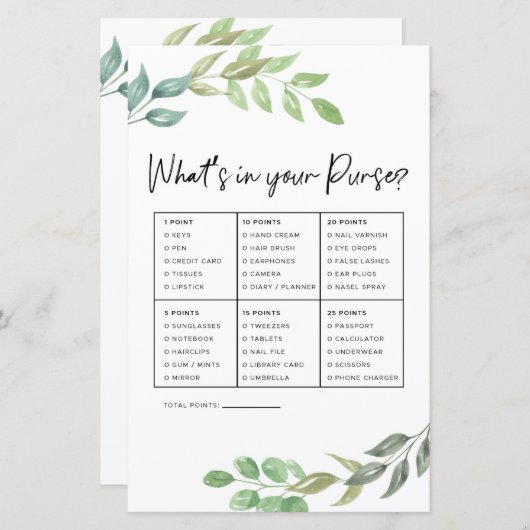 Vrijgezellenfeest game wat er in je bruine omgevin (Voorkant / Achterkant)