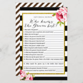 Vrijgezellenfeest Game - Wie kent Groom Best (Voorkant / Achterkant)