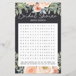 Vrijgezellenfeest game Word Search Pastel Peach Fl