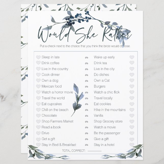 Vrijgezellenfeest Game zou ze liever niet meer ver (Voorkant / Achterkant)