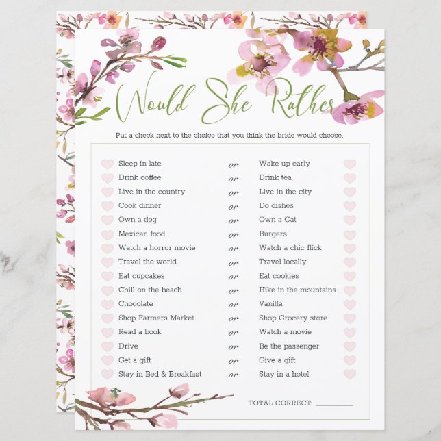 Vrijgezellenfeest Game zou ze zijn in plaats van C (Voorkant / Achterkant)