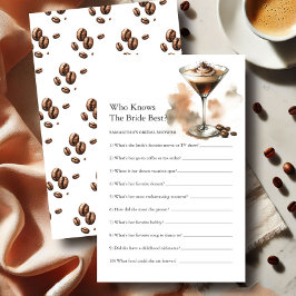 Vrijgezellenfeest games Ken jij de bruidskoffie? Flyer