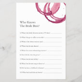 Vrijgezellenfeest Games Ken jij de bruidswijn? Flyer (Achterkant)