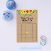 Vrijgezellenfeest Games Rustic Sunflower Bingo Kaa Flyer (Enkel)