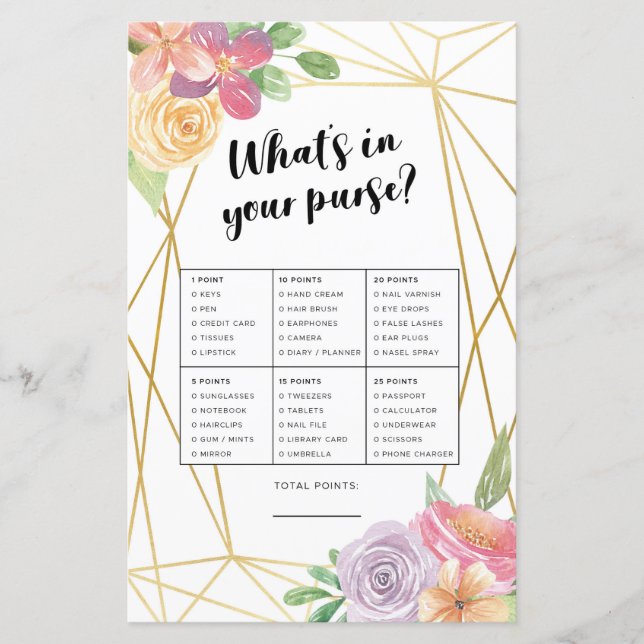 Vrijgezellenfeest games Wat zit er in je paarse ga (Voorkant)