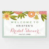 Vrijgezellenfeest Garden Blooming Flowers Natuur Spandoek (Horizontaal)