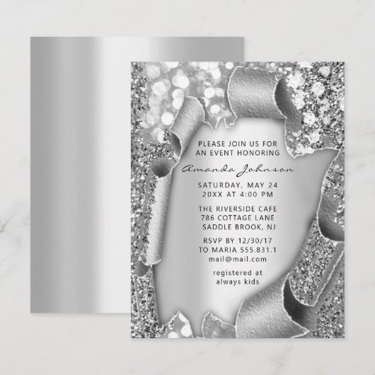 Vrijgezellenfeest geboortedag SWEET 16e grijs 3D g Kaart (Voorkant / Achterkant)