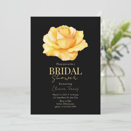 Vrijgezellenfeest Geel Rose Boho Vrijgezellenfeest Kaart (Staand voorkant)