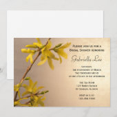 Vrijgezellenfeest Geel Spring Forsythia Flowers Kaart (Voorkant / Achterkant)