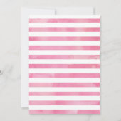 Vrijgezellenfeest |  geelroze Floral+Stripes Kaart (Achterkant)