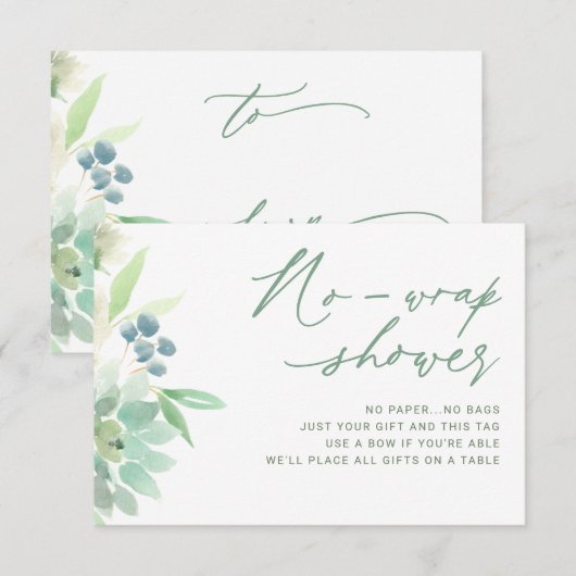 Vrijgezellenfeest Geen Wrap Gift Label Sappige Cac RSVP Kaartje (Voorkant / Achterkant)