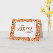 Vrijgezellenfeest - Gefeliciteerd, mevrouw de comm Kaart (Gele Bloem)