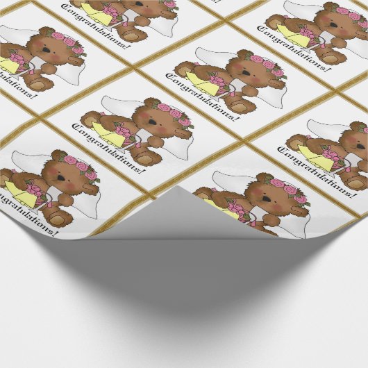 Vrijgezellenfeest Gefeliciteerd trouwpapier Cadeaupapier (Hoek)