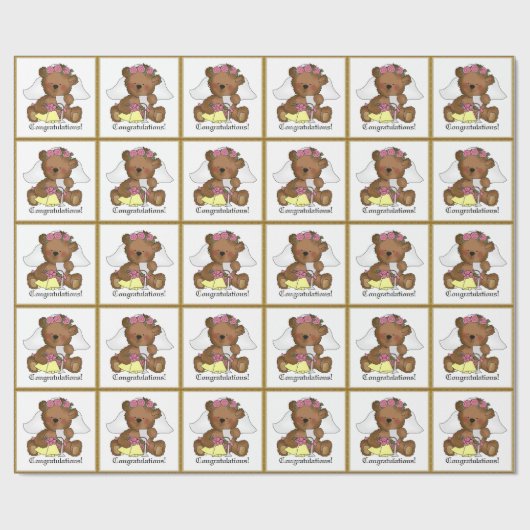 Vrijgezellenfeest Gefeliciteerd trouwpapier Cadeaupapier (Vlak)