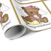 Vrijgezellenfeest Gefeliciteerd trouwpapier Cadeaupapier (Rol Hoek)