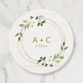 Vrijgezellenfeest Geometric Greenery Wreath Bedankjes Labels
