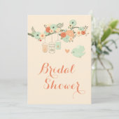 Vrijgezellenfeest gepersonaliseerde Mason Jars Flo Kaart (Staand voorkant)