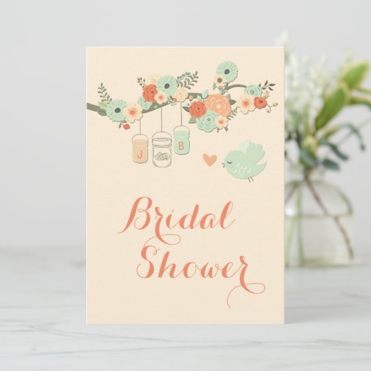 Vrijgezellenfeest gepersonaliseerde Mason Jars Flo Kaart (Staand voorkant)