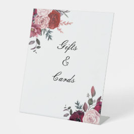 VRIJGEZELLENFEEST GESCHENKEN EN KAARTEN TEKEN RECLAMEBORD MET VOETSTUK