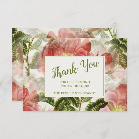  Vrijgezellenfeest, geverfd Bedankkaart (Voorkant / Achterkant)