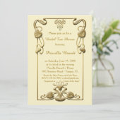 Vrijgezellenfeest, geweldige Gatsby-stijl, ivoor e Kaart (Staand voorkant)