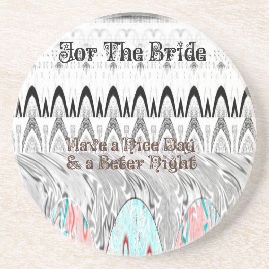 Vrijgezellenfeest Gift Art Print Zandsteen Onderzetter (Voorkant)